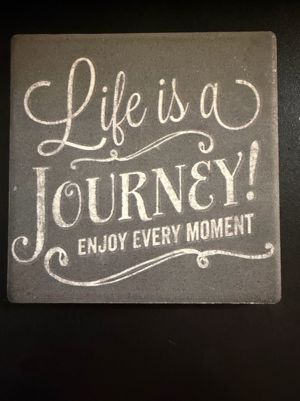 Rustic set of 4 ceramic coasters